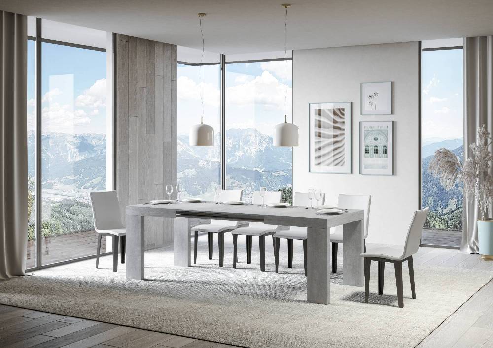 Itamoby Tavolo Roxell Allungabile Cemento 90×130 Allungato 390 Fino al 60% di sconto