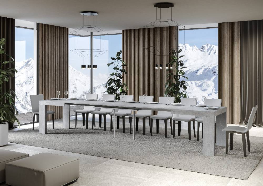 Itamoby Tavolo Roxell Allungabile Cemento 90×130 Allungato 390 Fino al 60% di sconto