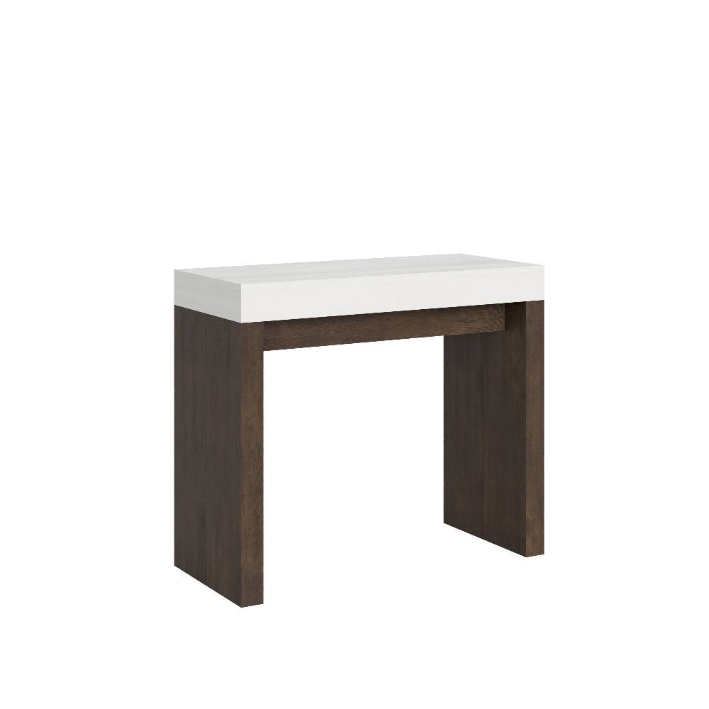 Itamoby Consolle Roxell Mix Piano Bianco Frassino Gambe Noce Solo un giorno rimasto