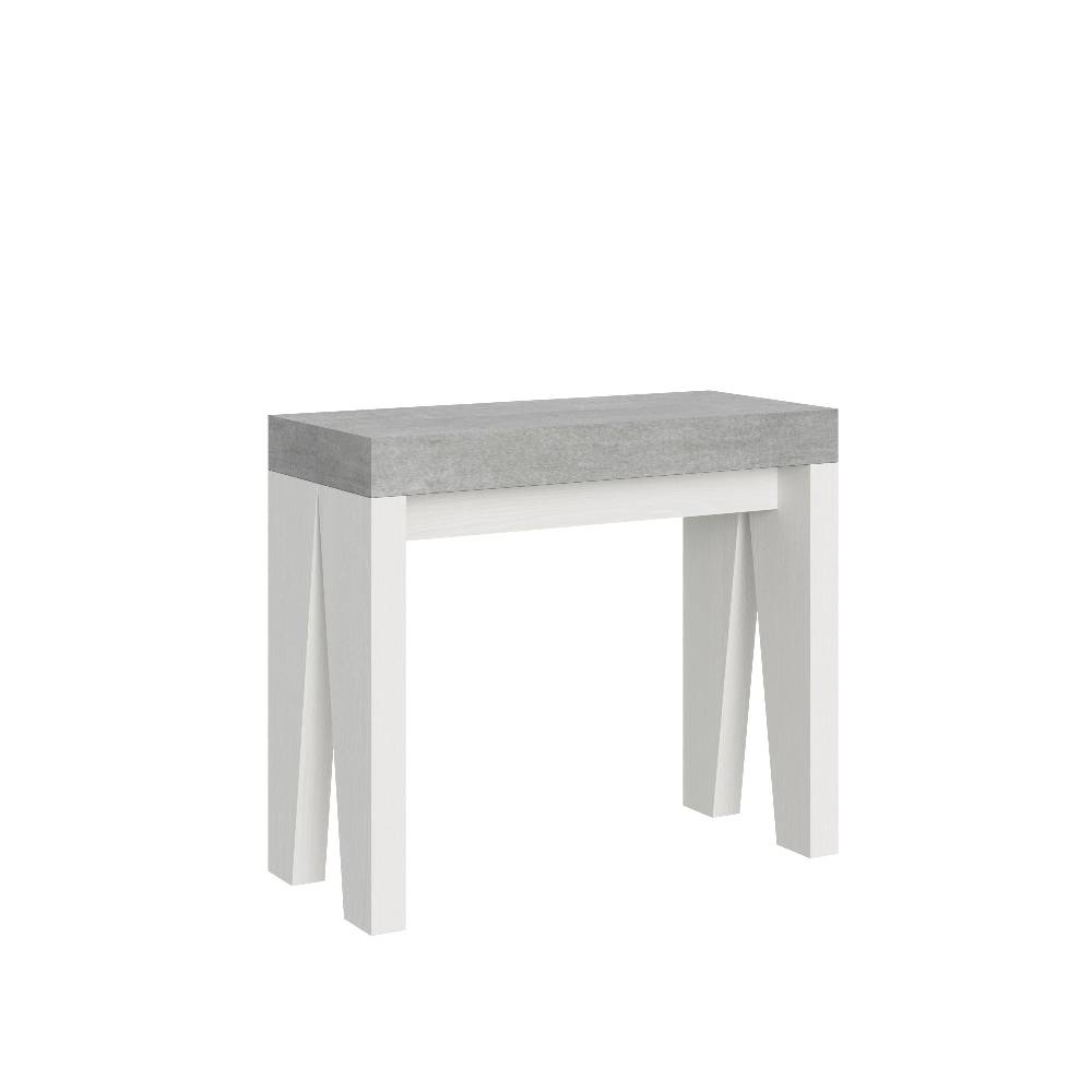 Itamoby Consolle Naxy Mix Small Piano Cemento Gambe Bianco Frassino Shopping Online