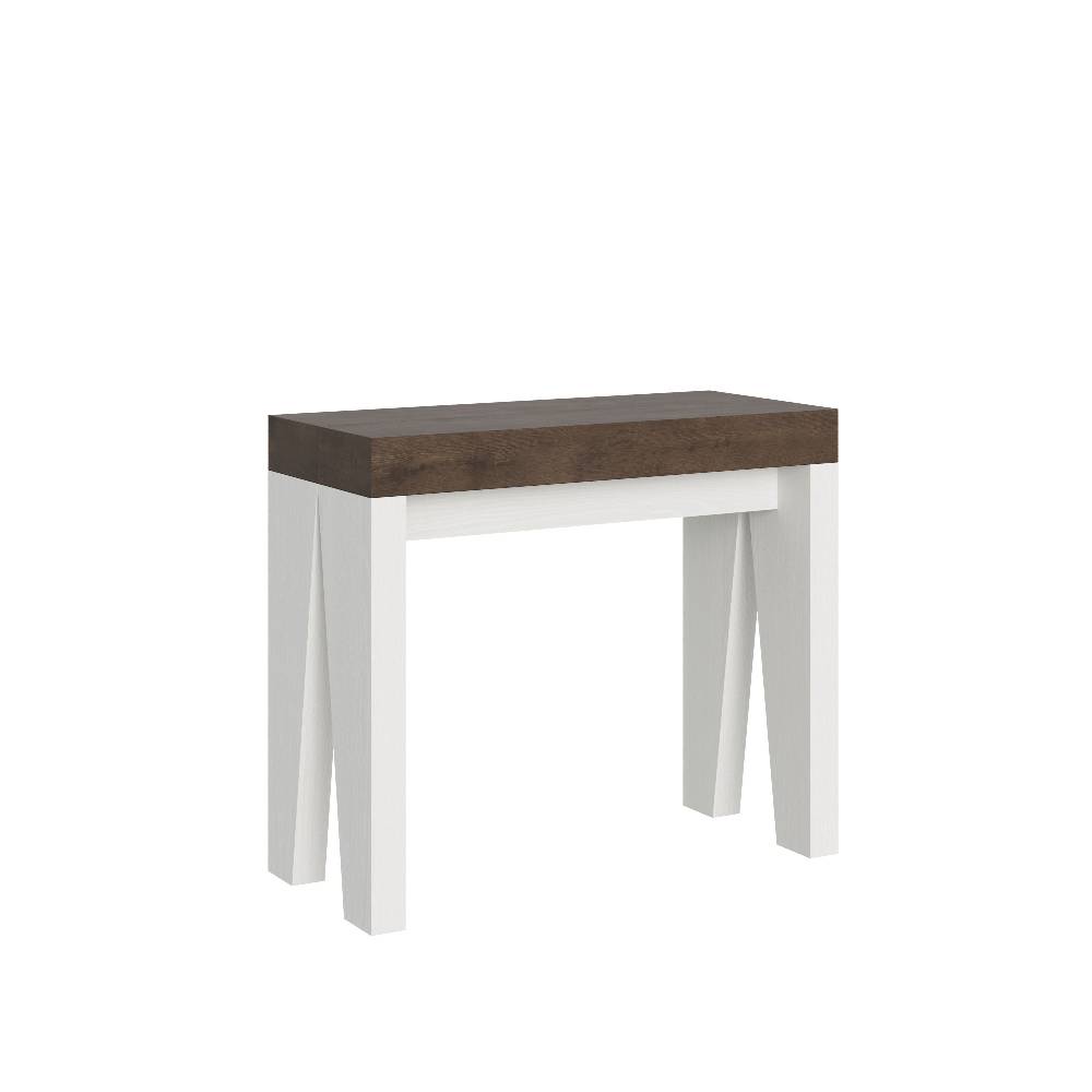 Itamoby Consolle Naxy Mix Small Piano Noce Gambe Bianco Frassino Prezzo Ridotto
