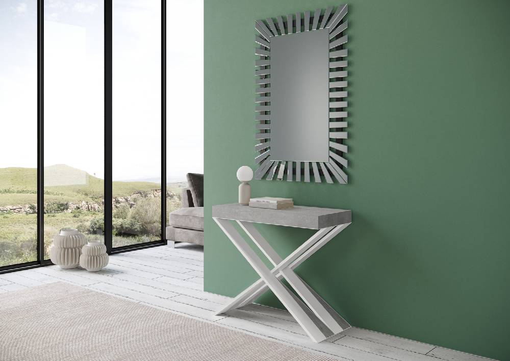 Itamoby Consolle Diago Small Cemento telaio bianco Offerte