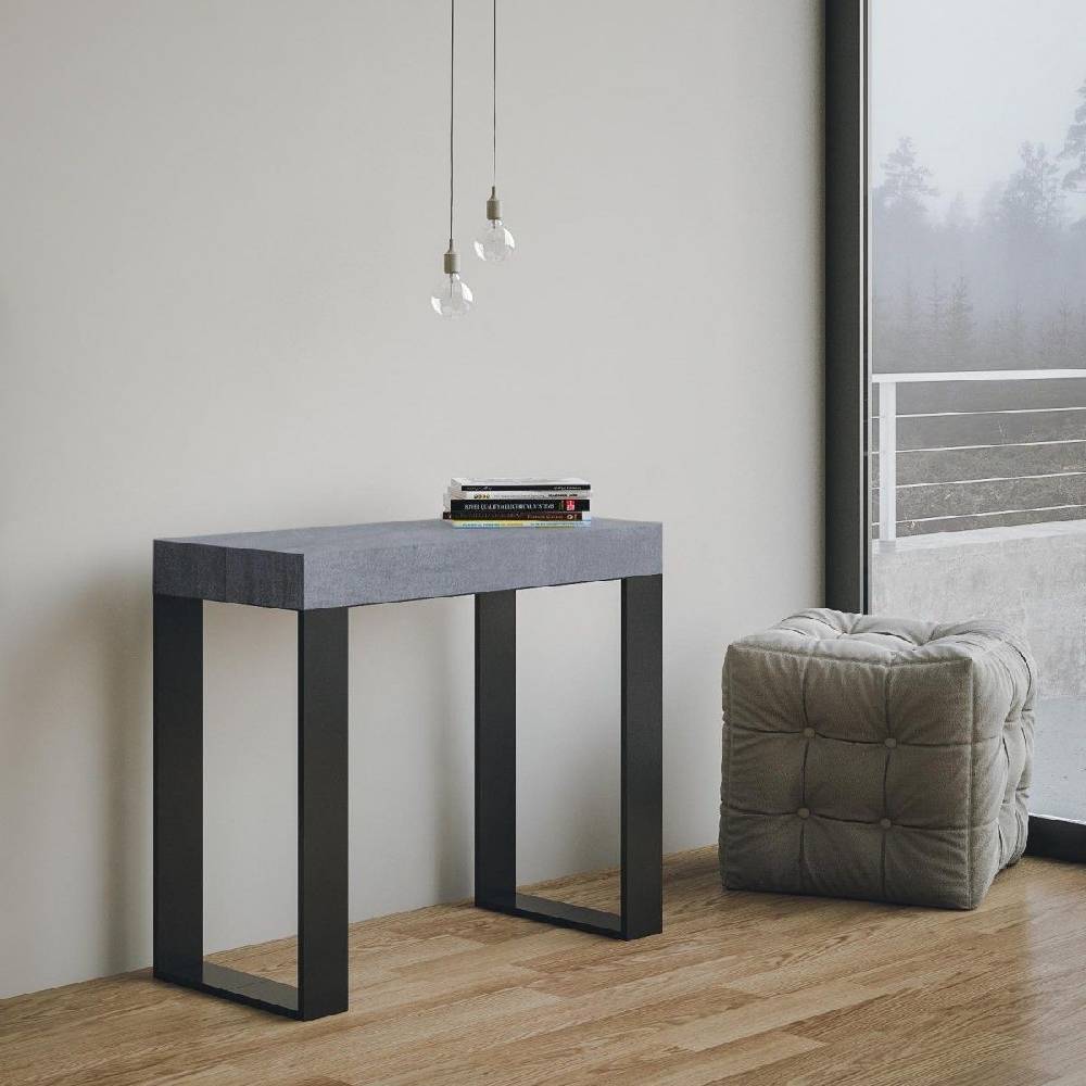 Itamoby Consolle Tecno Premium Cemento telaio Antracite Online Outlet