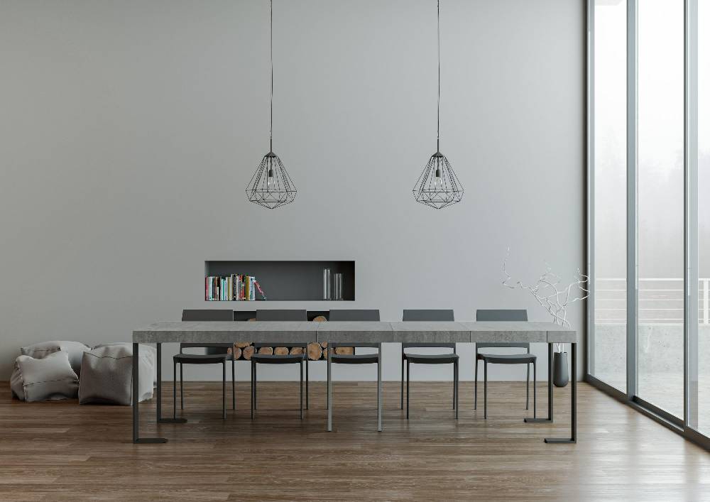 Itamoby Consolle Tecno Premium Cemento telaio Antracite Online Outlet