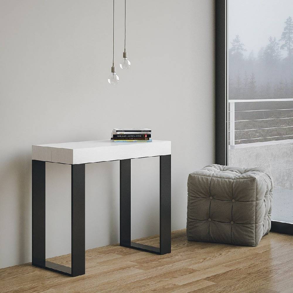 Itamoby Consolle Tecno Premium Bianco Frassino telaio Antracite Offerta temporanea