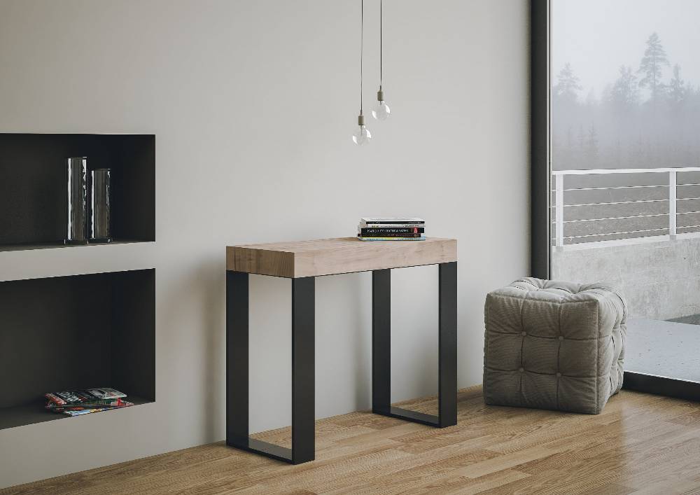 Itamoby Consolle Tecno Premium Quercia Natura telaio Antracite Offerte esclusive