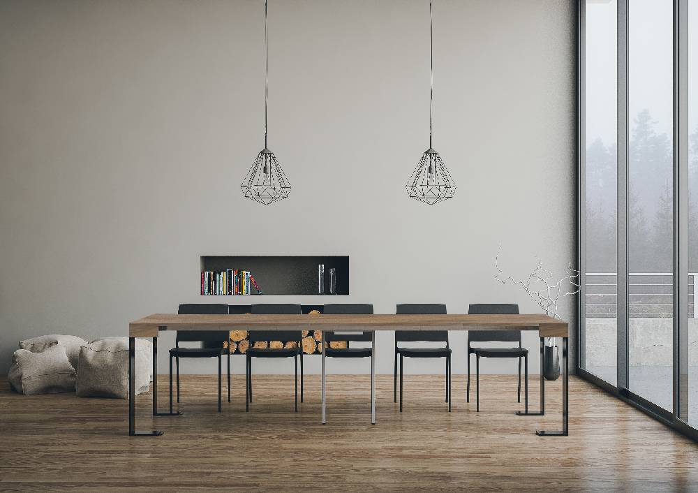 Itamoby Consolle Tecno Noce telaio Antracite Grandi sconti