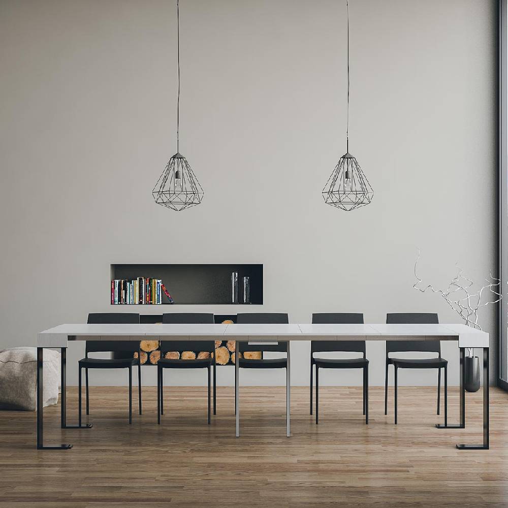 Itamoby Consolle Tecno Bianco Frassino telaio Antracite Offerte stagionali