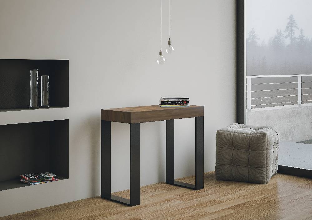 Itamoby Consolle Tecno Small Premium Noce telaio Antracite Comprane uno, ottenene uno gratis