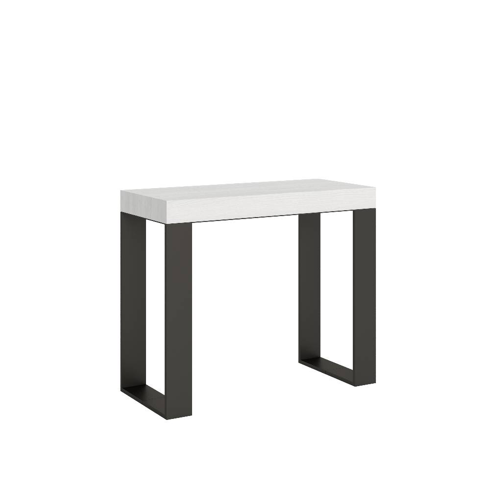Itamoby Consolle Tecno Small Premium Bianco Frassino telaio Antracite