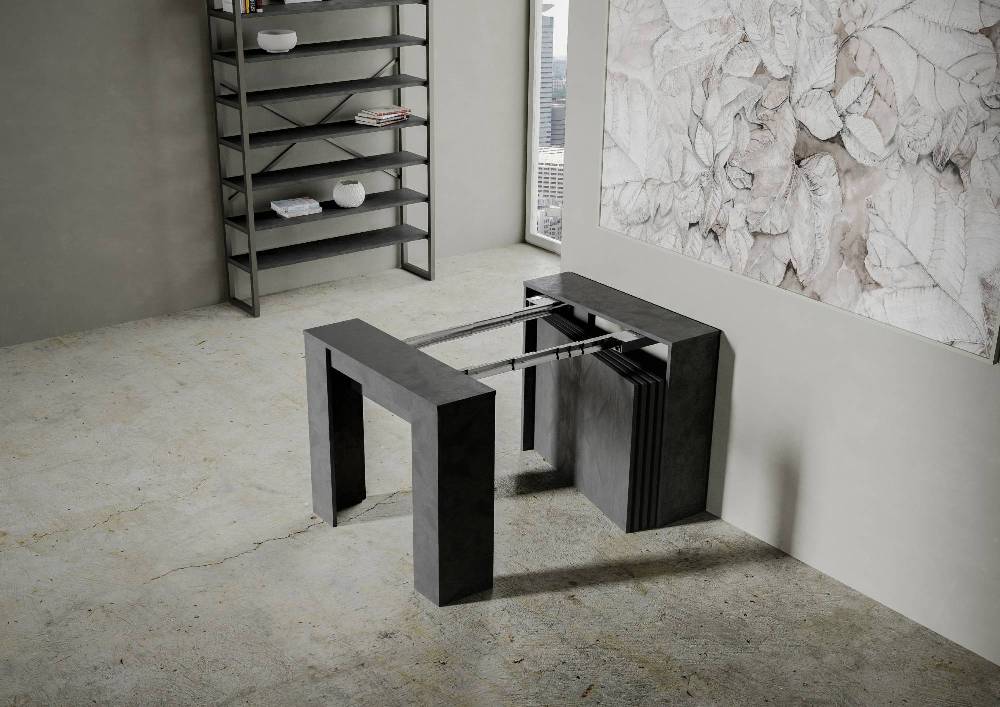 Itamoby Consolle Venus Antracite 4 allunghe cm.62 Sconti questo mese