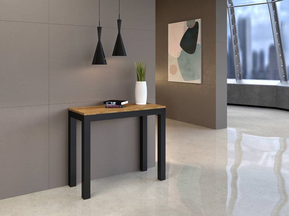 Itamoby Consolle Everyday Small Evolution Quercia Natura telaio Antracite Consegna Veloce