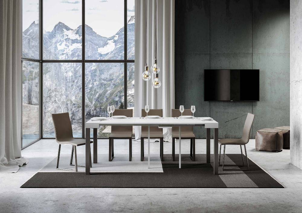 Itamoby Consolle Everyday Bianco Frassino telaio Antracite Prezzo Ridotto