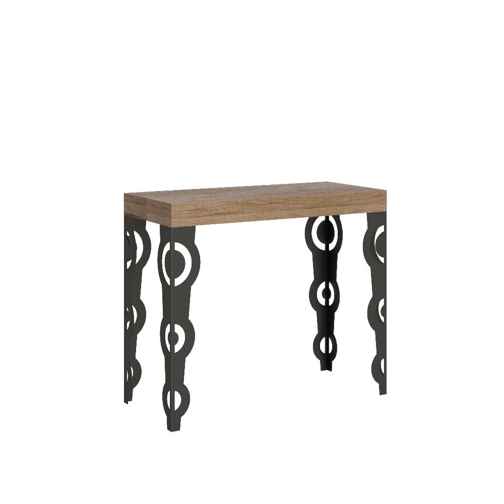 Itamoby Consolle Karamay Premium Quercia Natura telaio Antracite Economico