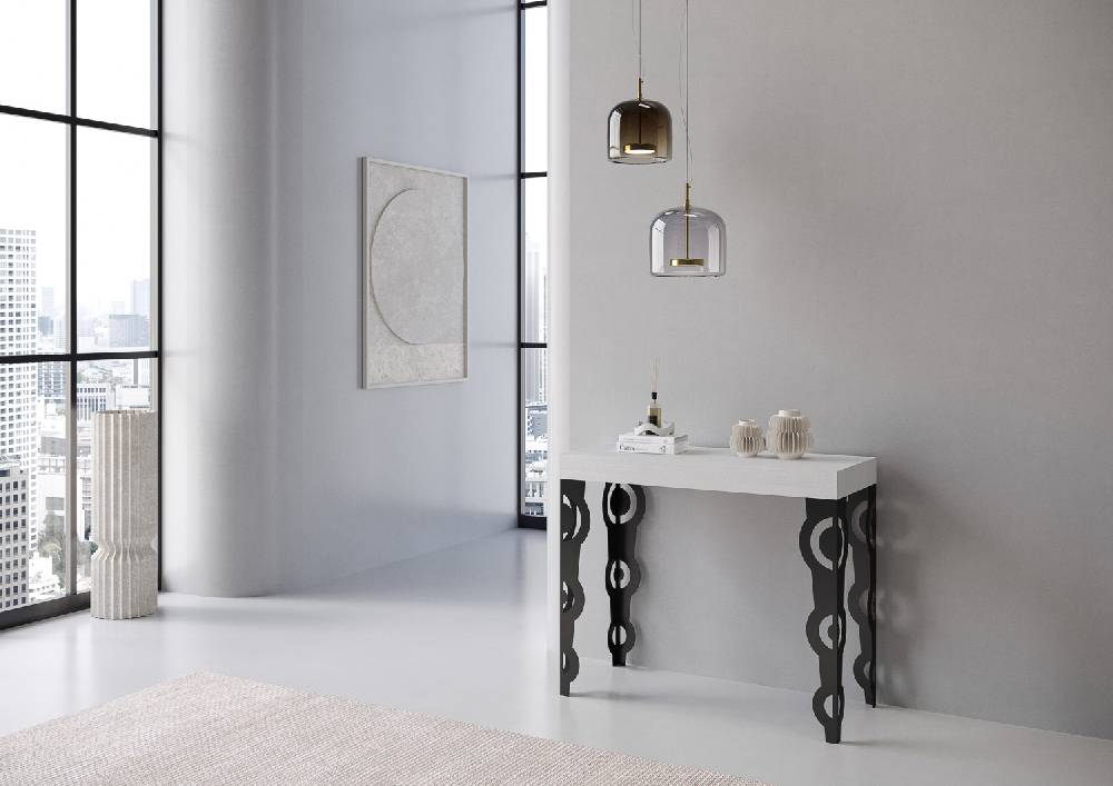 Itamoby Consolle Karamay Small Premium Bianco Frassino telaio Antracite Offerte
