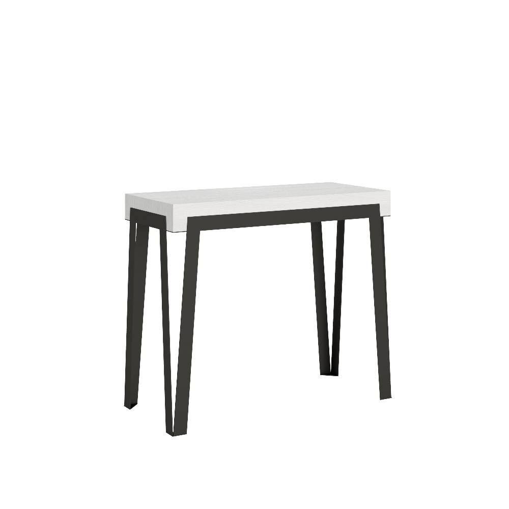 Itamoby Consolle Rio Premium Bianco Frassino telaio Antracite Nuova