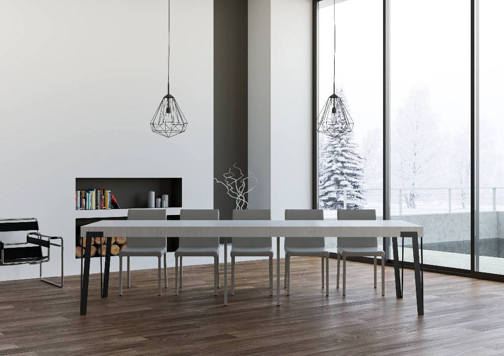Itamoby Consolle Rio Premium Bianco Frassino telaio Antracite Nuova