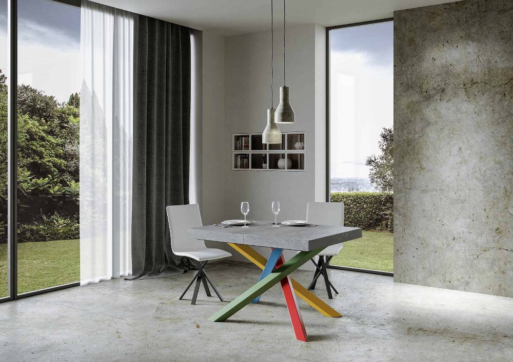 Itamoby Tavolo allungabile 90×140/244 cm Volantis Premium Cemento telaio 4/B Prezzo basso