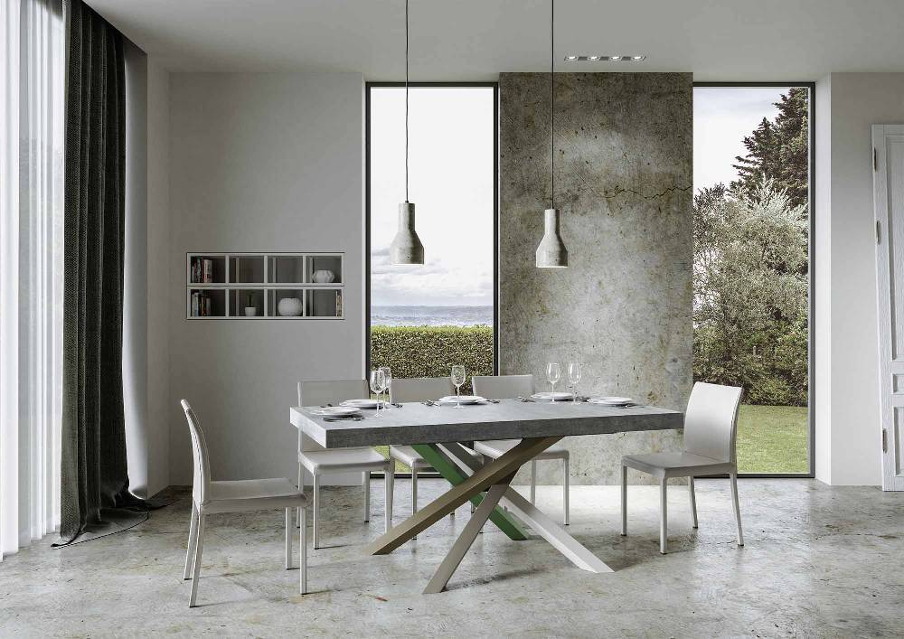 Itamoby Tavolo allungabile 90×180/284 cm Volantis Premium Cemento telaio 4/A Fino al 60% di sconto