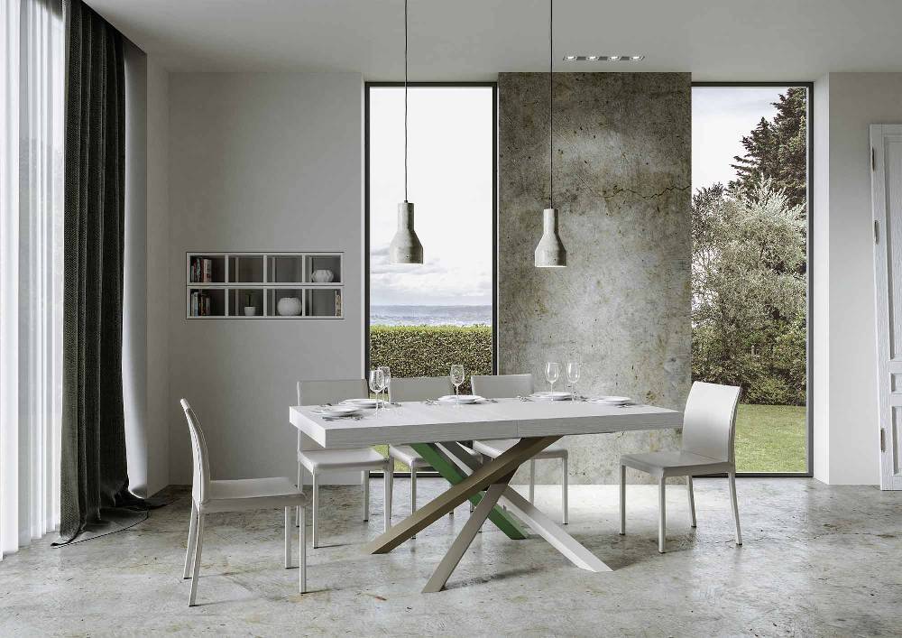 Itamoby Tavolo allungabile 90×160/264 cm Volantis Premium Bianco Frassino telaio 4/A Discount Store per i nuovi prodotti