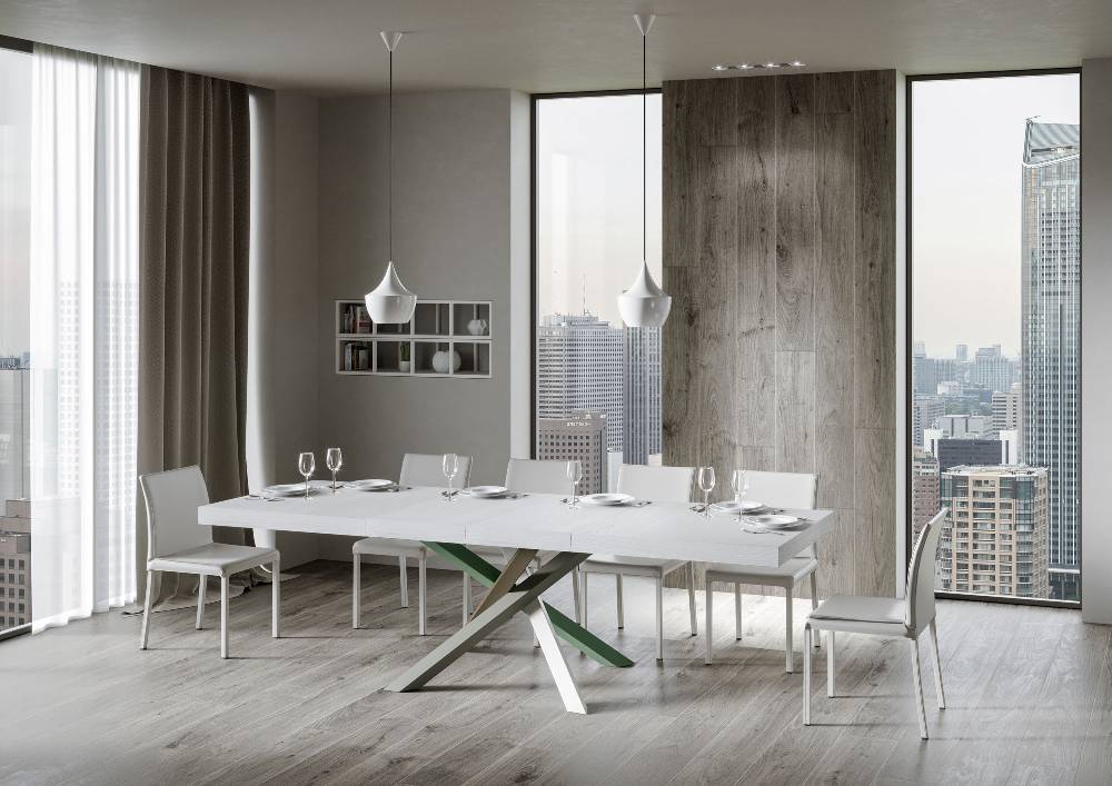 Itamoby Tavolo allungabile 90×140/244 cm Volantis Premium Bianco Frassino telaio 4/A 50% di sconto con spedizione gratuita
