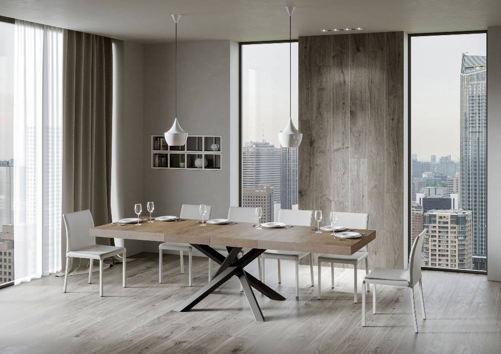Itamoby Tavolo allungabile 90×180/284 cm Volantis Premium Noce telaio Antracite Sconti questo mese