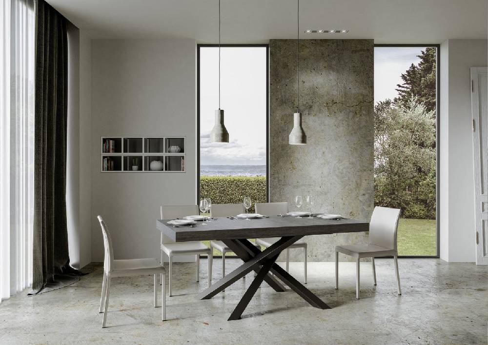 Itamoby Tavolo allungabile 90×180/284 cm Volantis Premium Cemento telaio Antracite 2025
