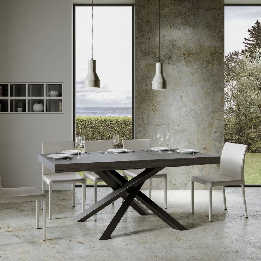 Itamoby Tavolo allungabile 90×180/284 cm Volantis Premium Cemento telaio Antracite 2025