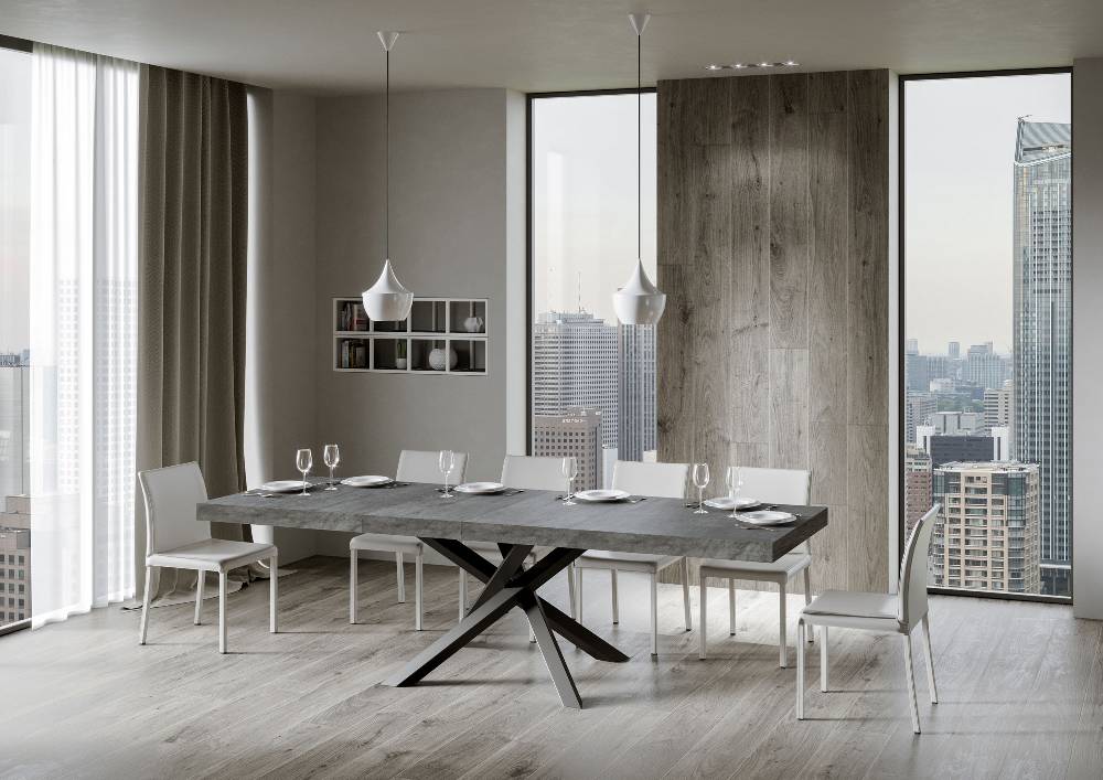 Itamoby Tavolo allungabile 90×180/284 cm Volantis Premium Cemento telaio Antracite 2025