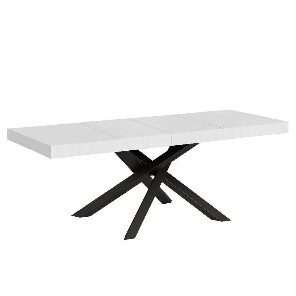 Itamoby Tavolo allungabile 90×180/284 cm Volantis Premium Bianco Frassino telaio Antracite Italia