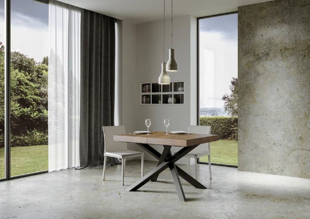 Itamoby Tavolo allungabile 90×140/244 cm Volantis Premium Noce telaio Antracite Promozione