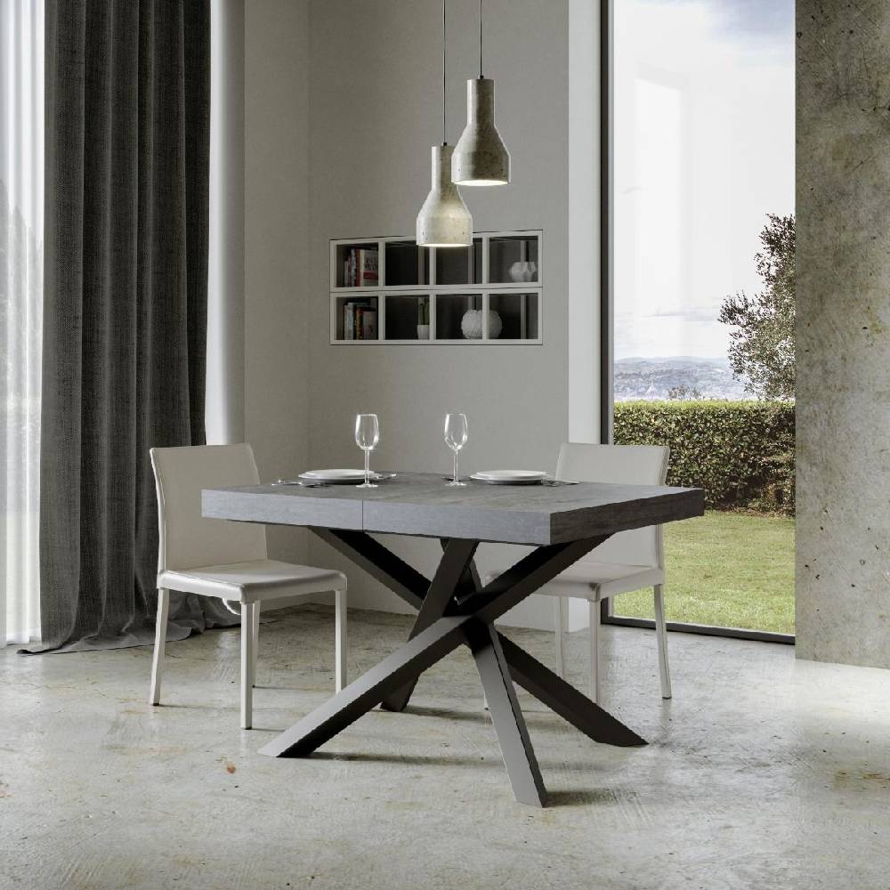 Itamoby Tavolo allungabile 90×130/234 cm Volantis Premium Cemento telaio Antracite Negozi Online
