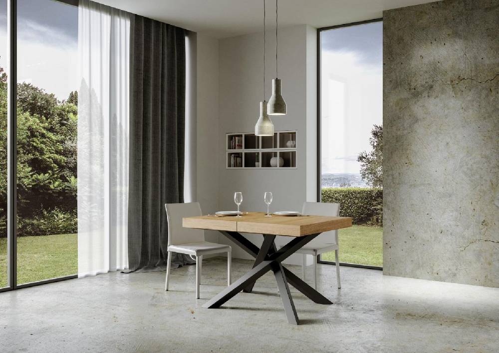 Itamoby Tavolo allungabile 90×130/234 cm Volantis Premium Quercia Natura telaio Antracite Acquista Ora