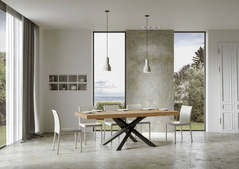 Itamoby Tavolo allungabile 90×130/234 cm Volantis Premium Quercia Natura telaio Antracite Acquista Ora