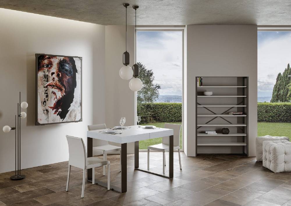 Itamoby Tavolo allungabile 90×140/244 cm Tecno Premium Bianco Frassino Novità
