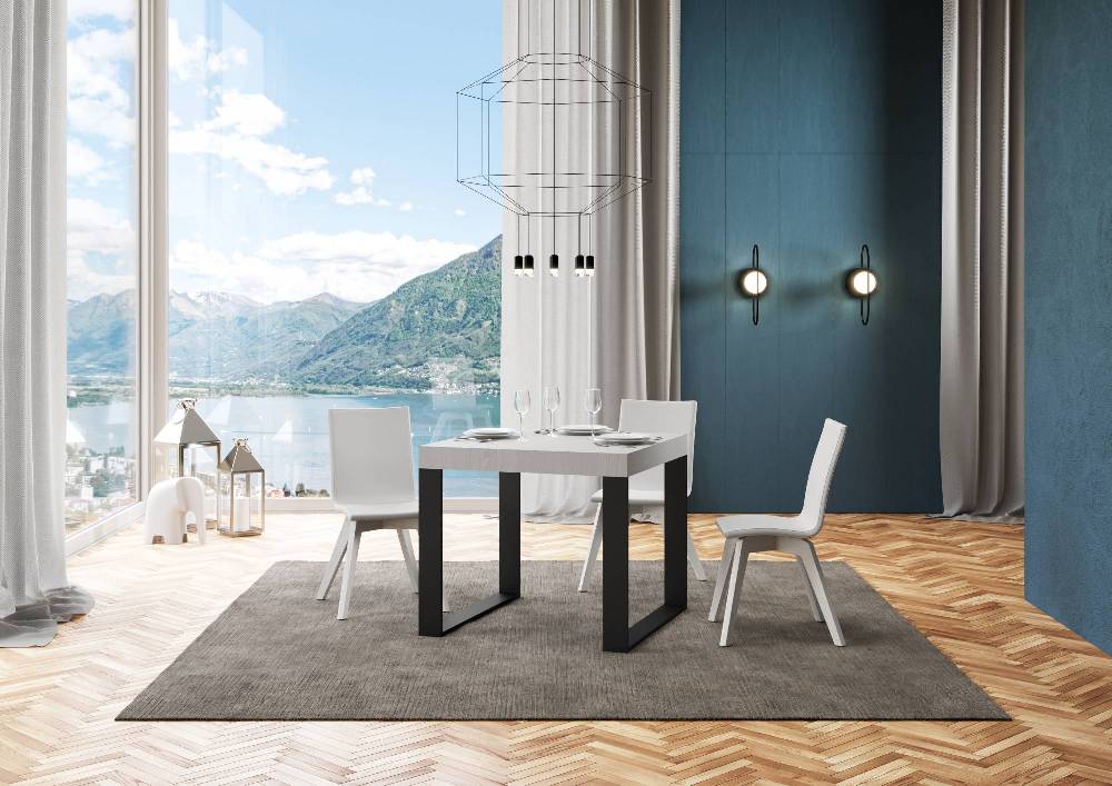 Itamoby Tavolo allungabile 90×90/246 cm Tecno Premium Bianco Frassino Saldi