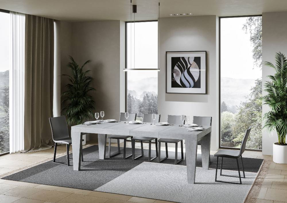 Itamoby Tavolo allungabile 90×140/244 cm Spimbo Premium cemento Nuova