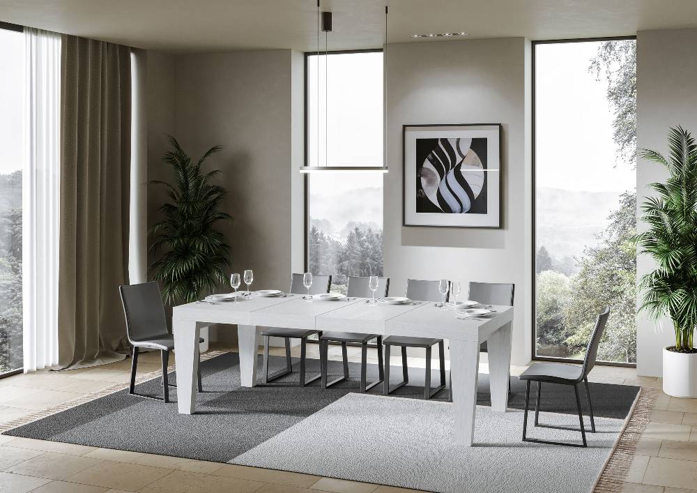 Itamoby Tavolo allungabile 90×120/224 cm Spimbo Premium Bianco Frassino Fornitura limitata