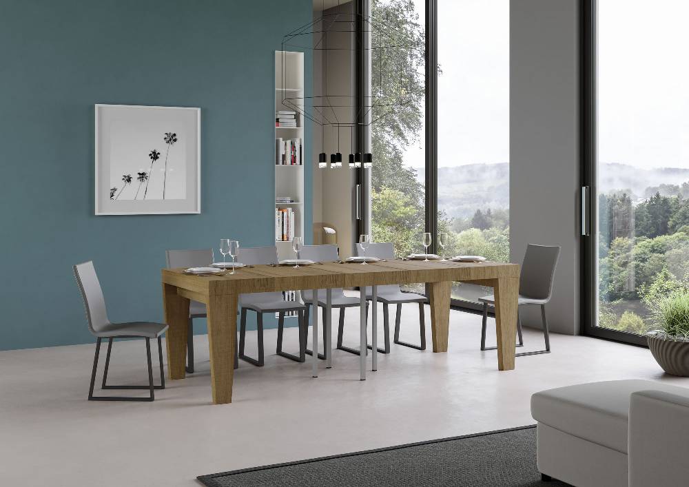 Itamoby Tavolo allungabile 90×90/246 cm Spimbo Premium Quercia Natura Vendite stagionali