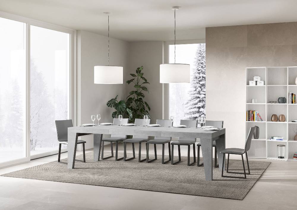 Itamoby Tavolo allungabile 90×180/284 cm Naxy Premium Cemento Offerta natalizia