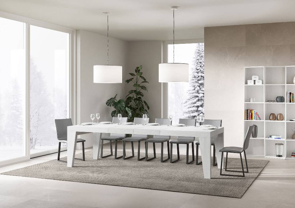 Itamoby Tavolo allungabile 90×180/284 cm Naxy Premium Bianco Frassino Offerta per la Festa della Mamma