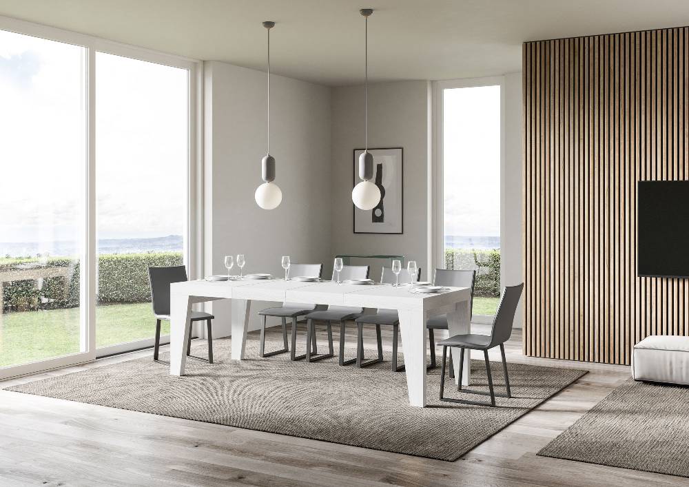 Itamoby Tavolo allungabile 90×120/224 cm Naxy Premium Bianco Frassino Liquidazione