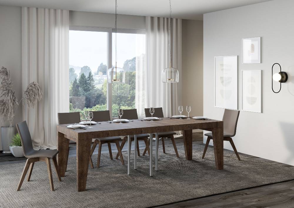 Itamoby Tavolo allungabile 90×90/246 cm Naxy Premium Noce Comprane uno, ottenene uno gratis
