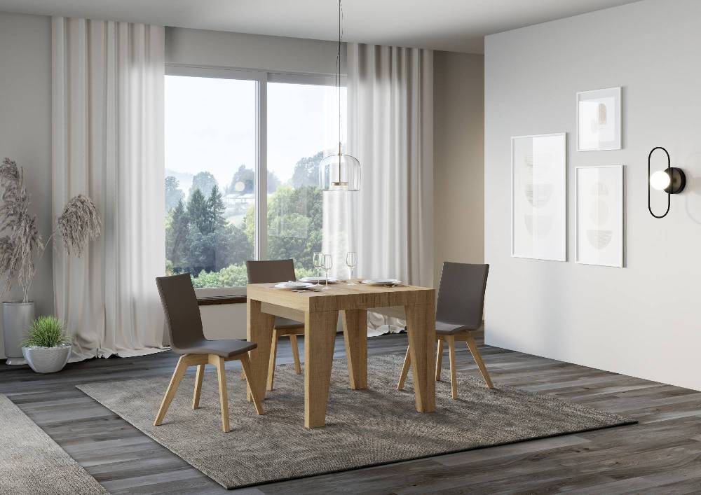 Itamoby Tavolo allungabile 90×90/246 cm Naxy Premium Quercia Natura Offerte speciali