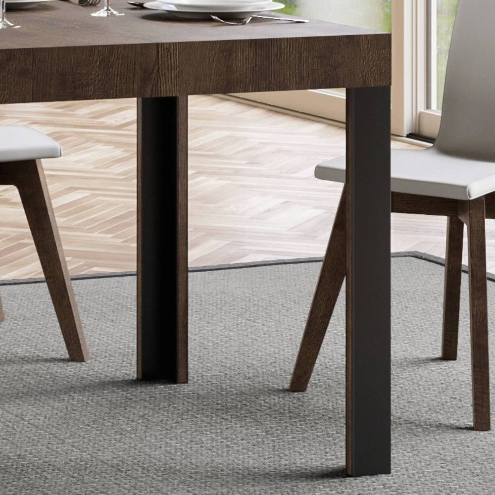 Itamoby Tavolo Linea Allungabile piano Noce 90×160 Allungato 264 telaio Antracite Fino al 60% di sconto