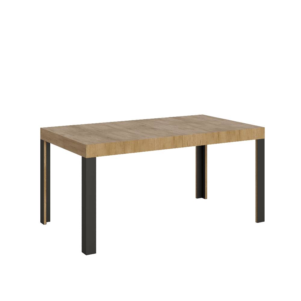Itamoby Tavolo Linea Allungabile piano Quercia Natura 90×160 Allungato 264 telaio Antracite Only for today