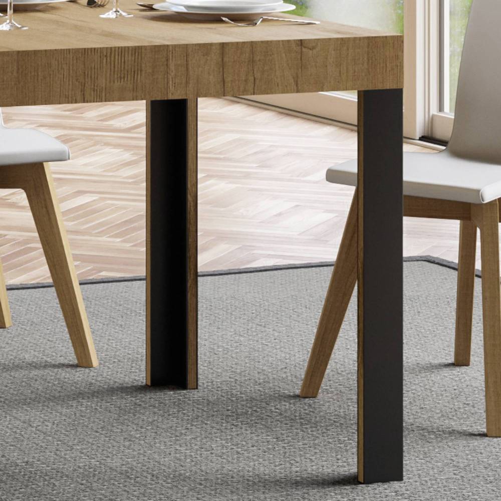 Itamoby Tavolo Linea Allungabile piano Quercia Natura 90×160 Allungato 264 telaio Antracite Only for today