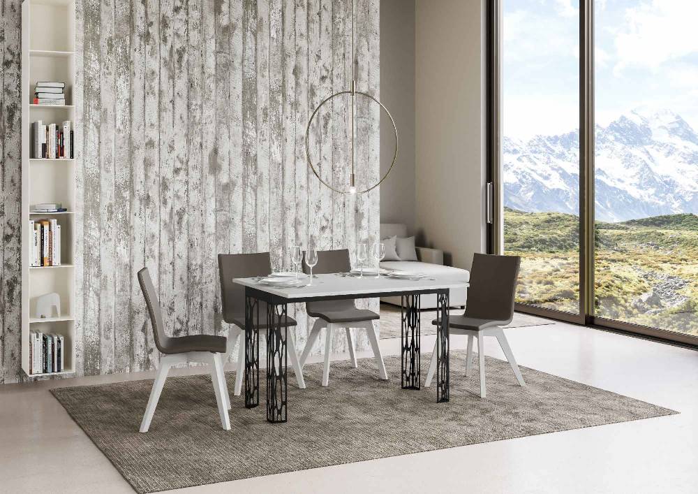 Itamoby Tavolo Ghibli Double Bianco Frassino 120×45 aperto 120×90 gambe/telaio Antracite 50% di sconto per tempo limitato