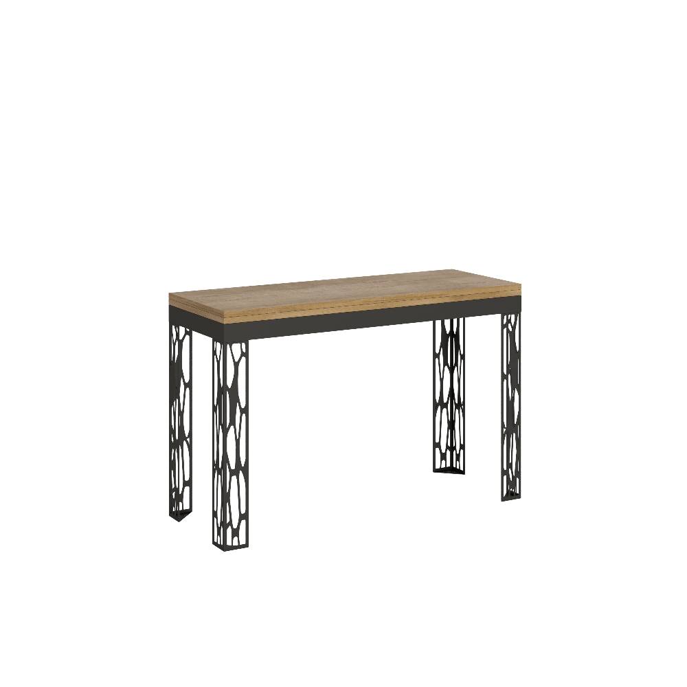 Itamoby Tavolo Ghibli Double Quercia Natura 120×45 aperto 120×90 gambe/telaio Antracite Sconti questo mese