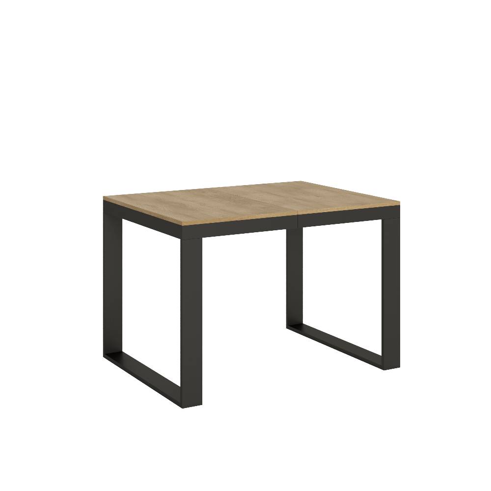 Itamoby Tavolo Tecno Evolution piano Quercia Natura 90×120 Allungato 90×380 telaio Antracite Qualità Garantita